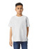 A youth t-shirt in light grey with a casual fit. The design features short sleeves and a round neckline.