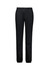 Black jogger pants with an elastic waistband and cuffs, designed for women's chefwear. Features a logo.