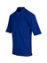 A blue men's regular pique knit polo shirt featuring a collar and short sleeves. It includes a logo.