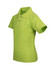 A kid's polo shirt in vibrant green with short sleeves and a collared neckline, featuring three buttons.