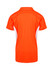 A vibrant orange polo shirt featuring a white panel on the sides and a classic collar. Includes a logo on the front.
