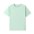 A mint green unisex modern fit tee with short sleeves, featuring a logo on the tag.