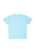 A light blue unisex modern fit t-shirt with short sleeves and a simple design. It features a logo on the back.