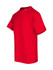A red unisex regular T-shirt with short sleeves and a crew neck design, featuring a logo.