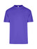 A purple unisex regular T-shirt with a crew neck and short sleeves, featuring a logo.