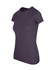 A women's fitted American style T-shirt in dark purple, featuring a crew neckline and short sleeves.