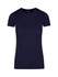 A women's navy American style T-shirt featuring a simple crew neck and short sleeves, with a logo on the tag.
