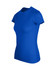 A women's slim fit tee in bright blue. The shirt features short sleeves and a classic crew neck design.
