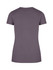 A slim fit women's tee in a dark purple colour, featuring a simple design and short sleeves.