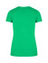 A women's slim fit tee in bright green, featuring a classic short sleeve and a plain back design.