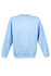 A light blue adult poly cotton fleece jumper with a crew neck and long sleeves. It features a logo.
