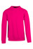 A bright pink adult poly cotton fleece sloppy joe jumper with a classic crew neck design.