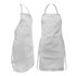 White Renzo Full Colour Bib Apron displayed from the front and side, featuring a logo on the front.