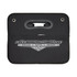 A black cargo storage organiser with a handle and a logo. Features a zippered compartment for miscellaneous items.