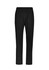 Men's scrub pants in black, featuring an elastic waistband and a side pocket. Includes branding.