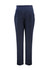 Navy women's maternity scrub pants with a high waistband and back pockets. Features a simple design with a logo.