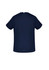 A navy unisex scrub top with a simple design and a small logo on the back. Reversible for versatile wear.
