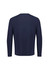 A navy long sleeve tee with a simple design and a branded logo on the back.