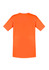 An orange hi-vis work t-shirt featuring short sleeves and a plain back. It includes branding elements.