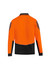 A long sleeve polo in hi-vis orange and black, featuring reflective detailing and a branded logo.