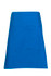 A short waist apron made of 100% cotton canvas in azure, featuring a front pocket and a simple design.
