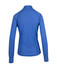 A women's heather jacket in a vibrant blue colour, featuring a fitted design and long sleeves.