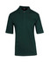 A men's polo shirt in dark green, made from 100% cotton jersey, featuring a collar and button placket.