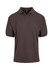 Men's cotton polo shirt in a dark brown shade, featuring a collar and short sleeves. Includes a logo on the chest.