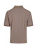 A men's cotton polo shirt in a muted grey-brown shade, featuring a classic collar and short sleeves, with a logo.