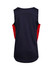 A navy and red kids’ singlet with a sleeveless design, featuring a logo on the back.