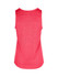 A pink women's singlet made from 100% polyester, featuring a simple design with a rounded neckline and no sleeves.