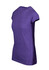 A purple athletic T-shirt with short sleeves and a fitted design. It features a logo on one side.