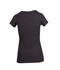 A women's marl V-neck T-shirt in dark grey, featuring a fitted silhouette and short sleeves.
