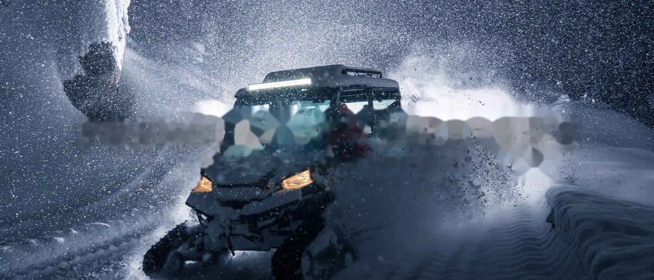 UTV riding through a heavy night snowstorm — Ice Crusher cab heater kits