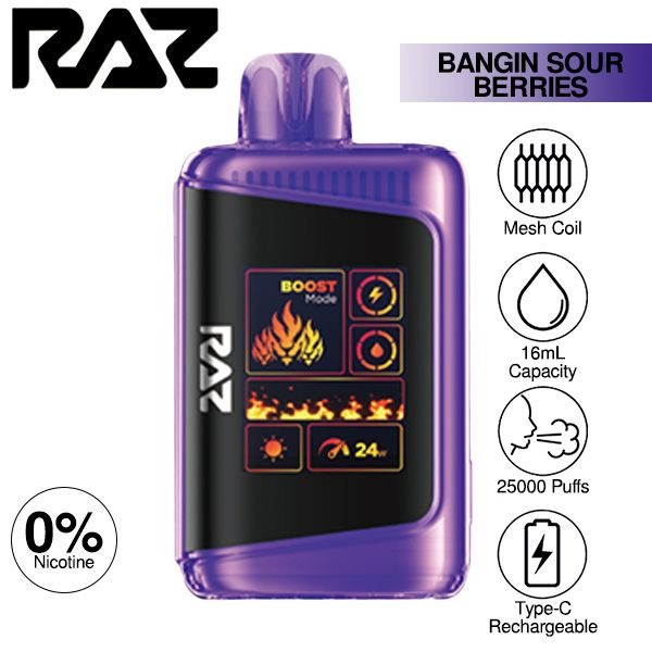 Raspberry Limeade Raz Vape Raz DC25000 Disposable Vape Device | 25000 Puffs  Raz Ltx Tobacco Raz LTX 25K Raspberry Limeade Disposable Vape
