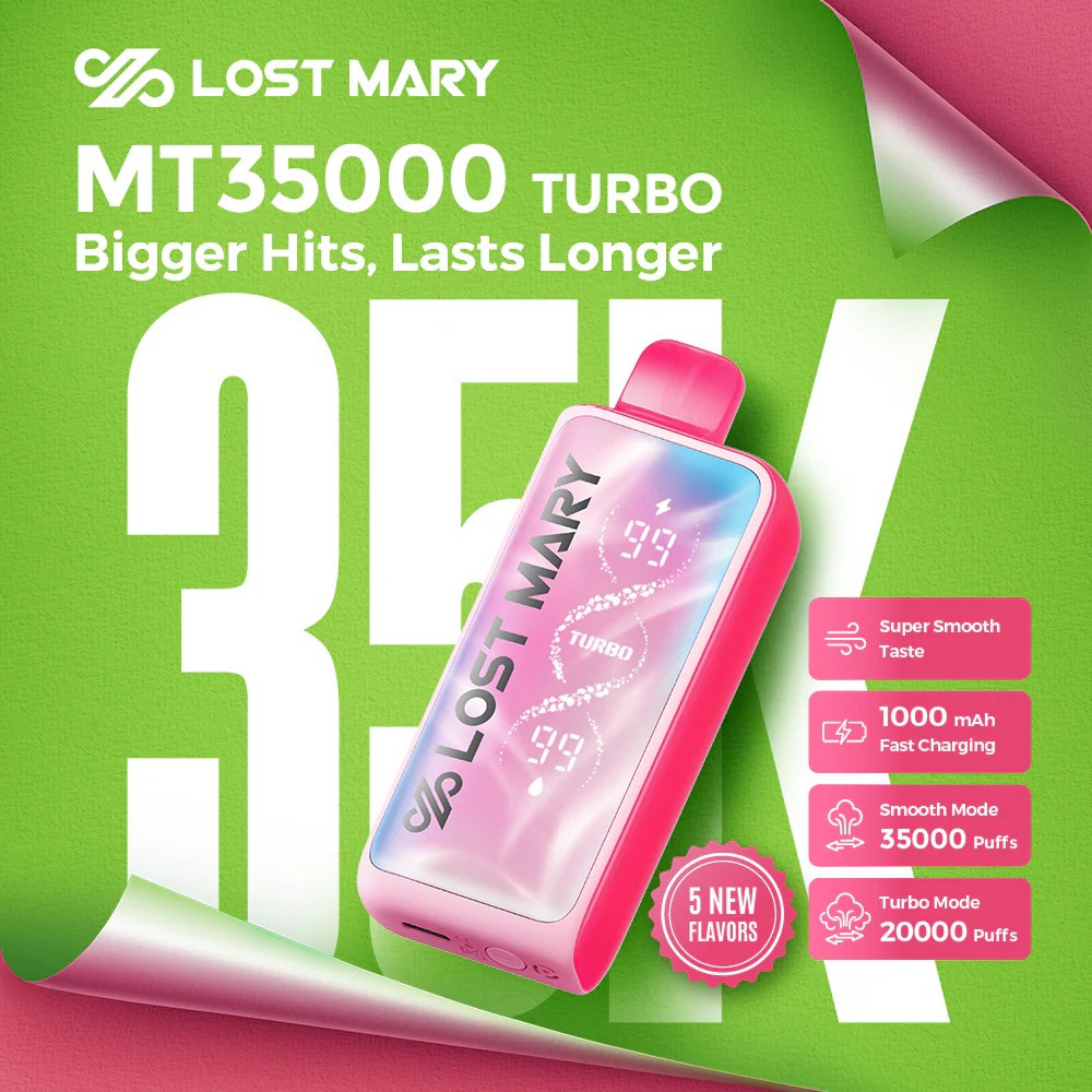 Lost Mary MT35000 Turbo Disposable 5% (Display Box of 5) Lost Mary MT35000 Turbo Disposable 5% (Display Box of 5)