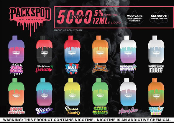 Packs Pod Disposable Vape 5000 Puffs - 5 Pack Packs Pod Disposable Vape 5000 Puffs - 5 Pack