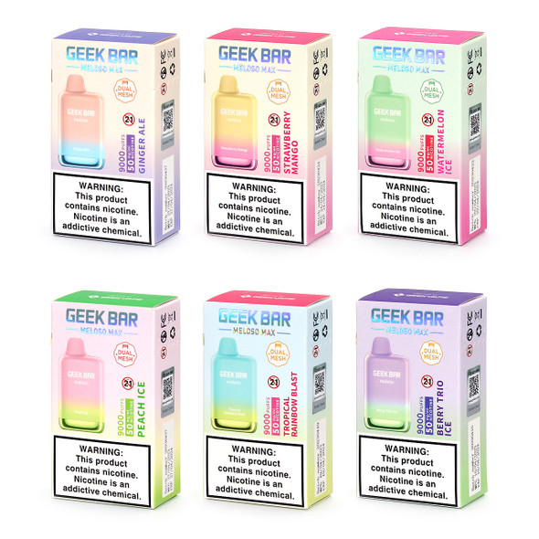 Geek Bar Meloso Max 9000 Puffs - 5 Pack Geek Bar Meloso Max 9000 Puffs - 5 Pack