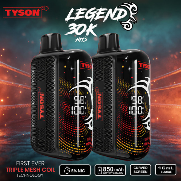 Tyson 2.0 Legend 30K Puff Disposable- Full Box 5 Pack