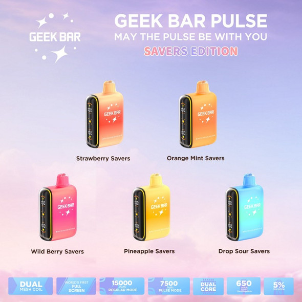 Geek Bar Pulse  Savers Edition - 5 Pack Geek Bar Pulse  Savers Edition - 5 Pack