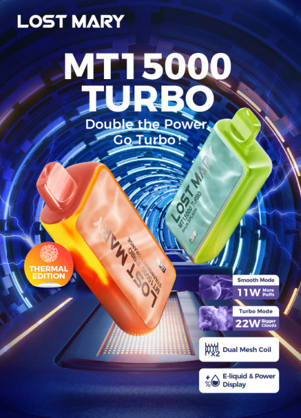 Lost Mary MT15000 Turbo 15k Puffs Disposable Vape - 5 Pack