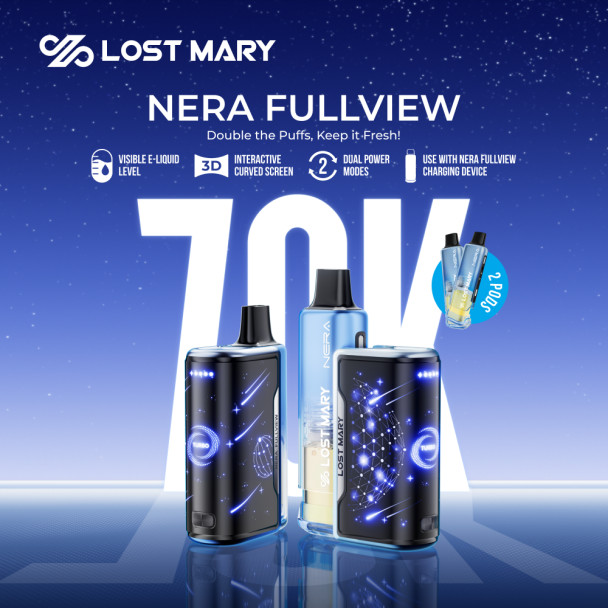 Lost Mary Nera Fullview 70K Nera Fullview Device + 2 Nera Fullview Refill Pods) (5-Pack)