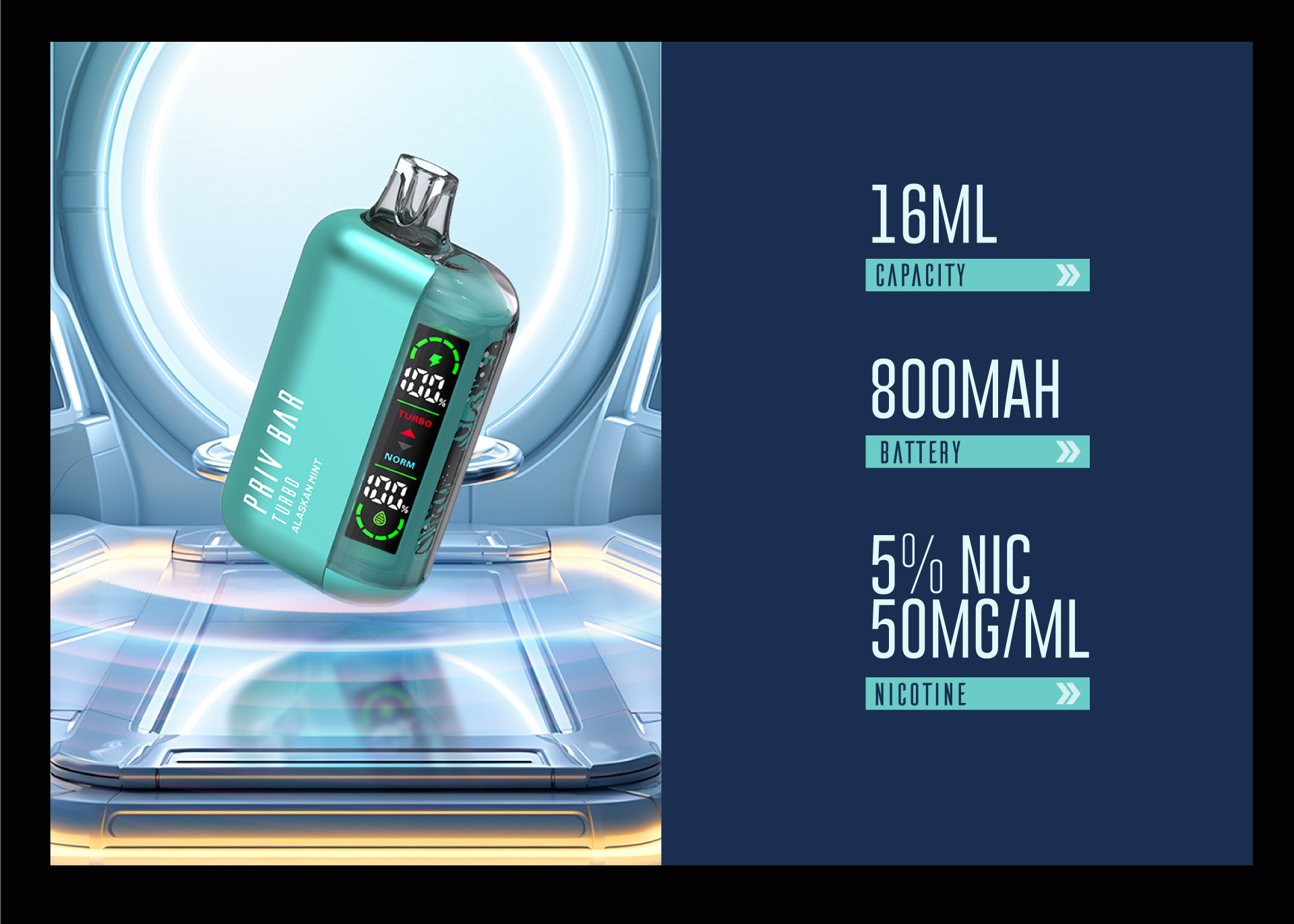 Alaskan Mint Priv Bar Turbo Disposable Vape 15000 Puffs