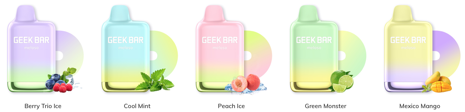 Geek Bar Meloso Max 9000 Puffs Flavors View 2