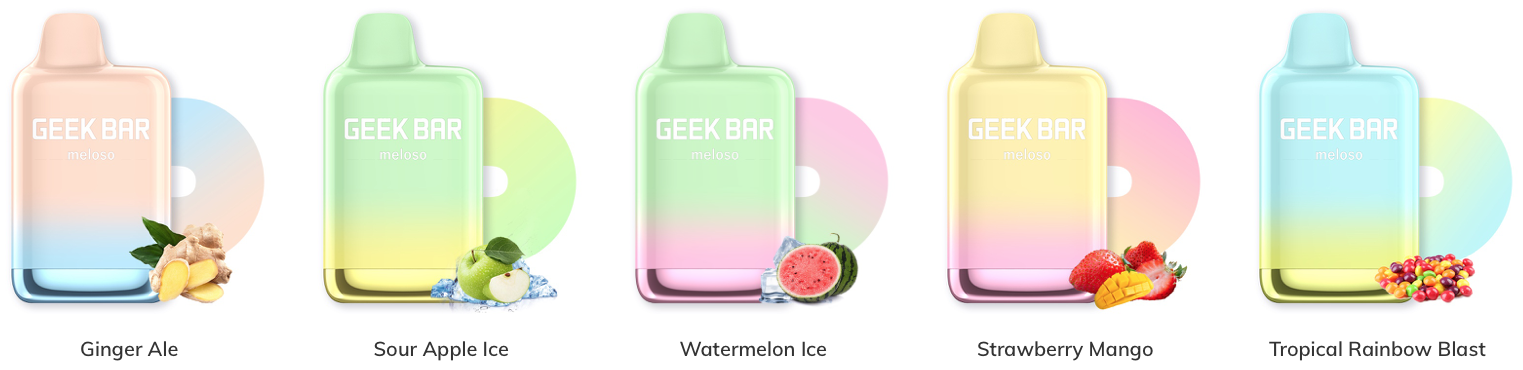 Geek Bar Meloso Max 9000 Puffs Flavors View 1