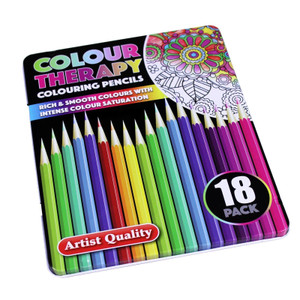 Colour Therapy Colouring Pencils 18 Pack in Presentation Tin Colour Therapy Colouring Pencils 18 Pack in Presentation Tin