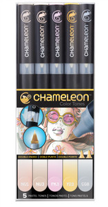 Chameleon Color Tones 5 Pen Set Alcohol Blending Gradient - Pastel Tones Set Chameleon Color Tones 5 Pen Set Alcohol Blending Gradient - Pastel Tones Set