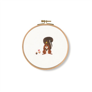 DMC Pets Party Ready to Hang Printed Cross Stitch Kits - ACORNS! Squirrel DMC Pets Party Ready to Hang Printed Cross Stitch Kits - ACORNS! Squirrel