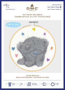 DMC Me to You Counted Cross Stitch Kit with Embroidery Hoop - Bear Daydreams DMC Me to You Counted Cross Stitch Kit with Embroidery Hoop - Bear Daydreams