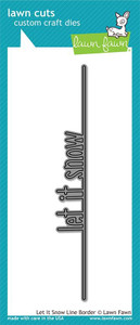 Lawn Fawn Let It Snow Line Border Custom Craft Dies